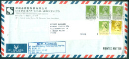 Hong Kong 1991 Airmail Cover To Italy - Cartas & Documentos