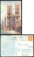 Great Britain 1948 Picture Postcard Westminster Abbey From Chelsea To Hamburg Germany - Westminster Abbey