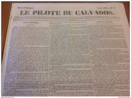 1841 LE PILOTE DU CALVADOS - ASSISES DU CALVADOS - FEU A MERVILLE - ANISY - EVRECY - GRANVILLE - ALENÇON - 1800 - 1849