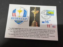 10-10-2023 (3 U 47) Ryder Cup 2023 - Won By Europe (held In Italy) With Golf Stamp - Golf