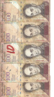 VENEZUELA 100 BOLIVARES 2009 VF P 93 C ( 5 Billets ) - Venezuela