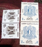 Egypt, 2 Pairs Of The 2 Emblems Of Egypt, Eagle And The Previous Falcon. MNH - Andere & Zonder Classificatie