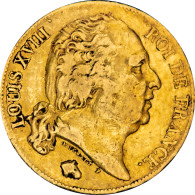 Restauration 20 Francs Or Louis XVIII 1818 Bayonne - 20 Francs (or)