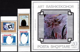 ALBANIA 1993 EUROPA: ART. Paintings. Set With LABELS And Souvenir Sheet, MNH - 1993