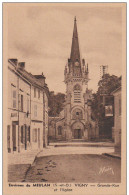 VAL D OISE VIGNY GRANDE RUE ET EGLISE ENVIRONS DE MEULAN (sépia) - Vigny