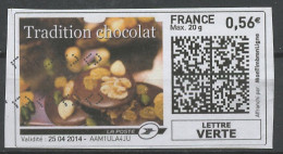 France - Frankreich Timbre Personnalisé Y&T N°MTEL LV20-03-0,56€  - Michel N°BS(?) (o) - Tradition Chocolat - Printable Stamps (Montimbrenligne)