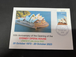 10-10-2023 (4 U 47) Sydney Opera House Celebrate 50th Anniversary (10-10-2023) FDI Cover - Briefe U. Dokumente