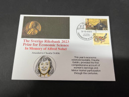 10-10-2023 (3 U 47) Nobel Economic Prize Awarded In 2023 - 1 Cover - Nobel Germany + OZ Stamp (postmarked 9-10-2022) - Other & Unclassified