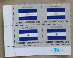 Ny82-01 : Nations-Unies (N-Y) - Drapeaux Des Etats Membres De L'ONU (III), Nicaragua Avec Une Vignette "FLAG SERIES" - Neufs