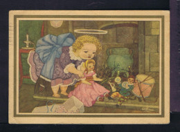 Sp10025 PORTUGAL "toys Dolls Children" Christmas Noel BARRADAS Peintre Paintings Postal Stationery Mailed 1947 - Unclassified