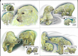 USSR Soviet Union 1987 MiNr. 5694 - 5697 Sowjetunion Fauna, Mammals, Polar Bears, WWF 4 MC LOCAL 4,00 € - Cartes-maximum