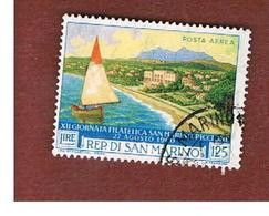 SAN MARINO - UNIF. A137 POSTA AEREA - 1960  FIERA FILATELICA S.MARINO-RICCIONE   -  USATI (USED°) - Luchtpost