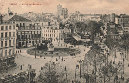 BELGIQUE - Liège - Place Du Théâtre - Animé - Carte Postale Ancienne - Liège