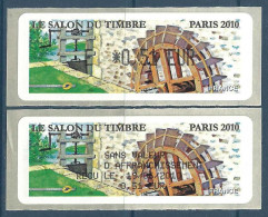 Vignette De Distributeur Lisa - ATM Avec Reçu - Moulin - Roue à Aubes - 1999-2009 Vignettes Illustrées