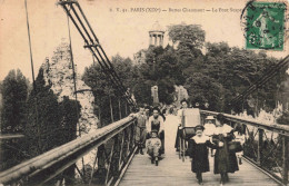 FRANCE - Paris - Buttes Chaumont - Le Pont Suspendu - Animé - Carte Postale Ancienne - Stations, Underground