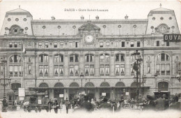 FRANCE - Paris - Gare Saint Lazare - Animé - Carte Postale Ancienne - Places, Squares