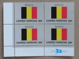 Ny82-01 : Nations-Unies (N-Y) - Drapeaux Des Etats Membres De L'ONU (III), Belgique Avec Une Vignette "FLAG SERIES" - Neufs