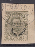 Action !! SALE !! 50 % OFF !! ⁕ Italy 1896 ⁕ Colonia ERITREA Ovptd. On King Umberto I. 45 C. ⁕ 1v Used - Eritrea