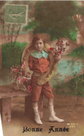 ENFANTS - Bonne Année - Portrait D'un Enfant - Colorisé - Carte Postale Ancienne - Portraits