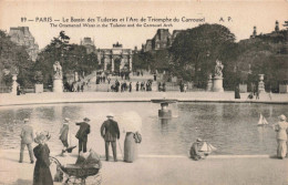 FRANCE - Paris - Le Bassin Des Tuileries Et L'Arc De Triomphe Du Carrousel - Animé - Carte Postale Ancienne - Arc De Triomphe