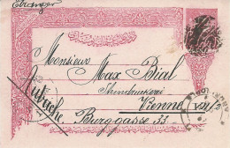 Turkey; 1902 Ottoman Postal Stationery Sent From Andrinople (Edirne) To Vienna - Covers & Documents