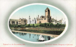 BELGIQUE - Exposition Universelle De Bruxelles 1910 - Pavillons Italiens, Uruguay Et Heerstal - Carte Postale Ancienne - Mostre Universali