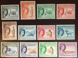 Somaliland Protectorate 1953 - 1958 Definitives Set Birds Animals MH - Somaliland (Protectorat ...-1959)