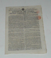 Journal Du Gard 20 Janv 1819 (démenti De Mauvais Traitement Bonaparte St-Hélène). - 1800 - 1849