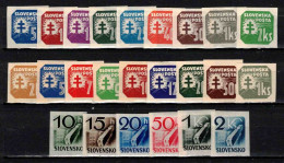 Slovaquie 1939 Mi 54 Ex (Yv TPJ 10 Ex), (MH)*  Lot Avec TPJ, Trace De Charniere Propre - Nuevos