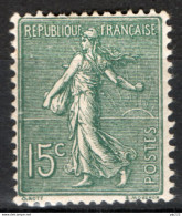 Francia 1903 Unif.130 */MVLH VF/F - 1903-60 Semeuse A Righe