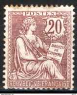 Francia 1902 Unif.126 */MH VF/F - 1900-02 Mouchon