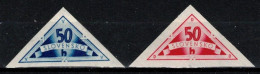 Slovaquie 1940 Mi 79-80 (Yv TT 13-14), (MH)* Trace De Charniere Propre - Unused Stamps
