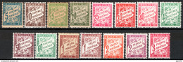 Francia 1893 Segnatasse Unif.S28/33,35/38,40/42A */MLH VF/F - 1859-1959 Neufs