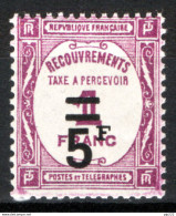 Francia 1929 Segnatasse Unif.S65 */MVLH VF/F - 1859-1959 Postfris