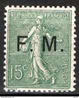 Francia 1901 Franchigia Unif.3 */MVLH VF/F - Francobolli  Di Franchigia Militare