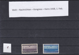 ÄGYPTEN - EGY-PT - EGYPTIAN - EGITTO - WELT - NACHRICTEN - KONGRESS 1938  FALZ - MH - Nuevos