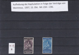 ÄGYPTEN-EGYPTIAN - ÄGYPTOLOGIE - AUFHEBUNG DER KAPITULATION - MONTREUAX 1937 M.H. - FALZ - Unused Stamps