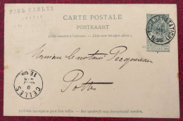 Belgique Entier-Carte, Cachet Tournai 6.1.1896 - (C324) - Andere & Zonder Classificatie