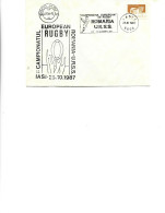 Romania - Occasional Envelope 1987 -   European Rugby Championship Romania - USSR Iasi, 25.10.1987 - Lettres & Documents