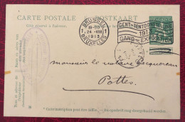 Belgique Entier-Carte, Cachet Bruxelles 24.8.1913 - (C376) - Andere & Zonder Classificatie