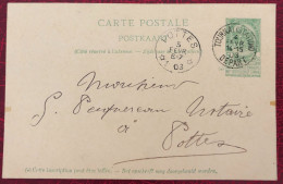 Belgique Entier-Carte, Cachet Tournai 4.2.1903 - (C390) - Andere & Zonder Classificatie