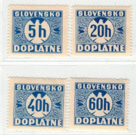 Slovaquie 1939 Mi P 1 Ex (Yv TT 1 Ex), (MH)* Trace De Charniere Propre, Gomme Ligné Verticalement - Ongebruikt