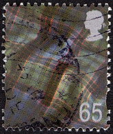 GREAT BRITAIN Scotland 2000 QEII 65p Greenish Yellow, Bright Magenta, New Blue, Grey-Black & Silver SGS98 FU - Scotland