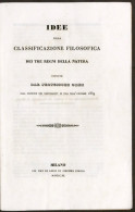 Oken - Idee Sulla Classificazione Filosofica Dei Tre Regni Della Natura - 1840 - Altri & Non Classificati