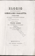 F. Deder - Elogio Del Defunto Sacerdote Girolamo Bagatta - Desenzano - 1831 - Altri & Non Classificati