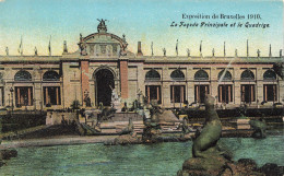 BELGIQUE - Bruxelles - La Façade Principale Et Le Quadrige - Colorisé - Carte Postale Ancienne - Expositions Universelles