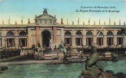 BELGIQUE - Bruxelles - La Façade Principale Et Le Quadrige - Colorisé - Carte Postale Ancienne - Wereldtentoonstellingen