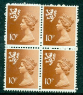 Great Britain Scotland 1980 Machin 10p Block Of 4 SG S30 MNH - Scotland