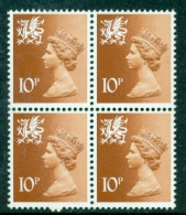 Great Britain Wales 1980 Machin 10p Block Of 4 SG W29 MNH - Galles