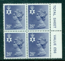 Great Britain Northern Ireland 1983 Machin 28p Block Of 4 SG NI62 MNH - Irlanda Del Nord